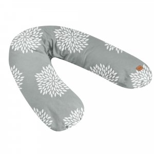 Coussin d’allaitement big flopsy flower gris Beaba