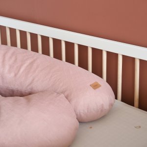 Coussin d’allaitement big flopsy lin vintage rose Beaba