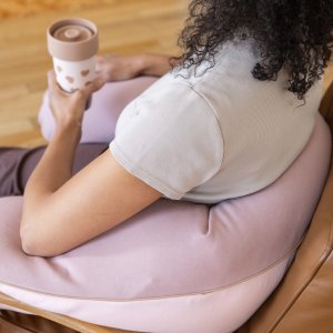 Coussin de grossesse et d’allaitement big flopsy french terry barbe à papa Beaba