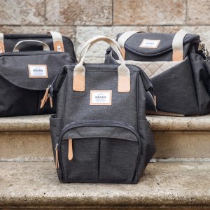 Sac à langer à dos wellington gris foncé Beaba