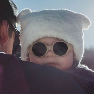 Lunettes de soleil bébé bandeau 0-9 mois anti uv cacao Beaba