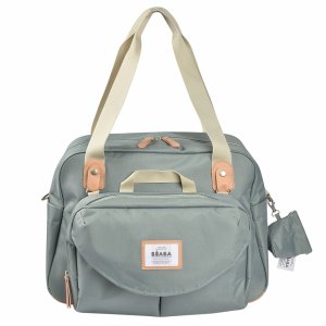 Sac à langer genève vert sauge + pochette repas isotherme vert sauge + sucette réversible colour essence 6/18 mois sauge Beaba