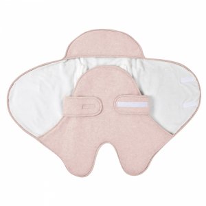 Couverture babynomade double polaire 0-6 mois rose poudré et blanc Beaba