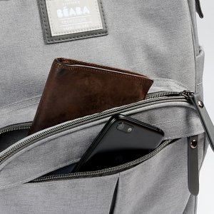 Sac à dos à langer wellington- gris chiné Beaba