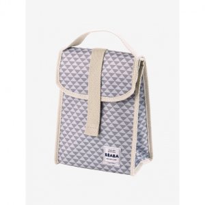 Sac à langer genève play print gris et corail Beaba