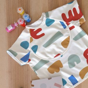 Robot babycook neo grey/white + bavoir à manches évolutif et 2 en 1 - playful + coffret repas verre jungle Beaba