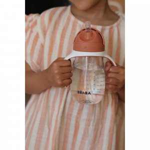 Tasse à paille bébé 300 ml terracotta Beaba