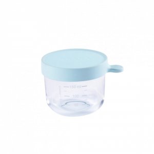 Pot de conservation portion en verre 150 ml light blue