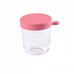 Pot de conservation portion en verre 250 ml dark pink