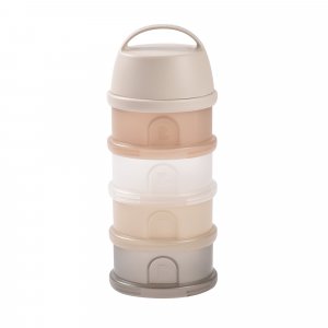Boîte doseuse de lait empilable 4 compartiments argile Beaba