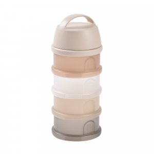 Boîte doseuse de lait empilable 4 compartiments argile Beaba
