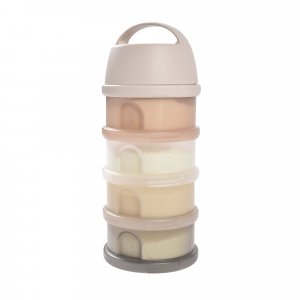 Boîte doseuse de lait empilable 4 compartiments argile Beaba
