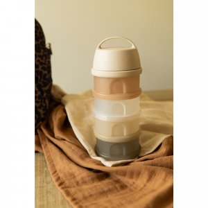 Boîte doseuse de lait empilable 4 compartiments argile Beaba