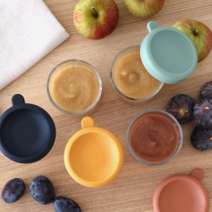 Coffret 4 portions verre 250ml sunrise coloris mix Beaba