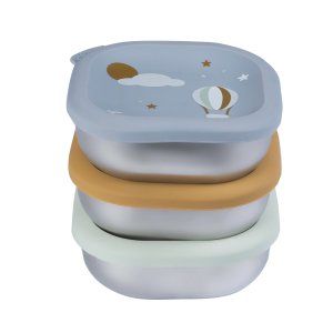 Lot de 3 boîtes repas bébé en inox 250 ml adventure Beaba