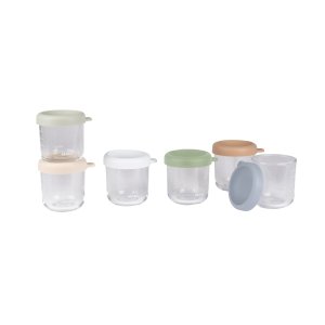 Lot de 6 pots de conservation bébé en verre 250 ml natural color mix Beaba