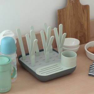 Égoutte biberons forêt vert de gris et gris minéral Beaba