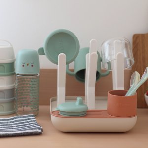 Égoutte biberons forêt terracotta et argile Beaba