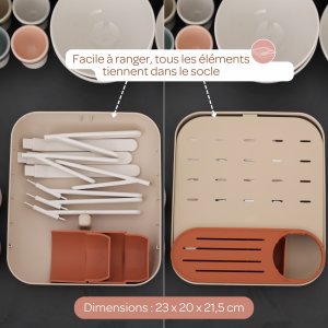 Égoutte biberons forêt terracotta et argile Beaba