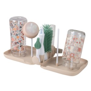 Set de nettoyage biberons nomade avec égouttoir argile Beaba