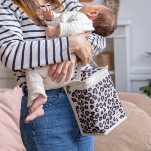 Pochette repas isotherme léopard clay Beaba