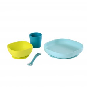 Set vaisselle silicone 4 pieces Beaba