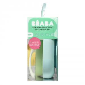 Coffret repas vaisselle silicone 4 pièces yellow Beaba