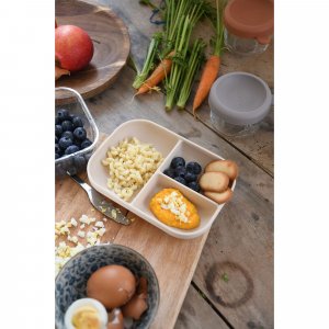 Assiette compartimentée bébé silicone argile Beaba