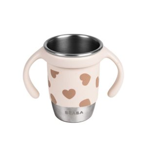 Tasse d’apprentissage 360° en inox click and drink 240 ml biglove Beaba
