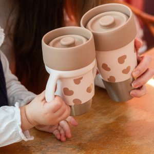 Coffret 2 tasses parent enfant click & drink mini & me biglove Beaba