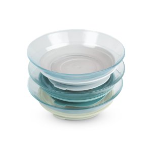 Lot de 3 assiettes bébé en verre misty green Beaba