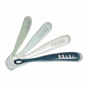 Lot de 4 cuillères 1 er repas soft en silicone rainbow
