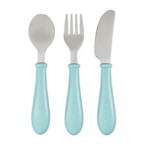 Set de 3 couverts inox airy green