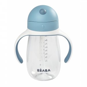 Tasse à paille bébé 300 ml bleu Beaba