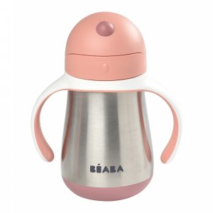 Tasse paille inox 250 ml - old pink