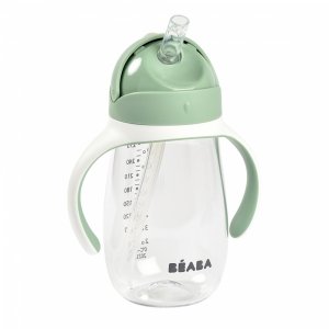 Tasse à paille bébé 300 ml vert sauge Beaba
