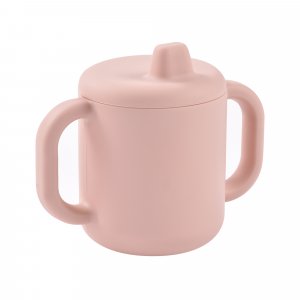 Tasse d’apprentissage bébé en silicone avec anses barbe à papa Beaba