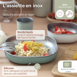 Coffret premier repas bébé vert sauge Beaba