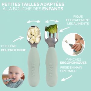 Coffret premier repas bébé vert sauge Beaba