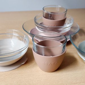 Coffret repas bébé en verre 3 pièces barbe à papa Beaba