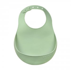 Bavoir en silicone sage green Beaba