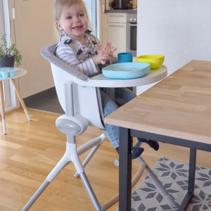 Chaise haute up and down grey/white Beaba