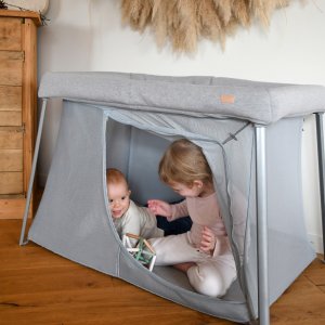 Lit parapluie 3 en 1 eazy sleep gris chiné / galet Beaba