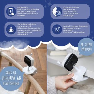 Babyphone vidéo zen nomade white Beaba