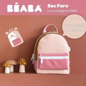 Sac à dos enfant faro dusty rose Beaba