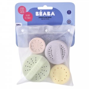 Jouets de bain bébé empilables gigognes en silicone multicouleurs Beaba