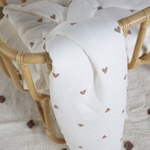 Transat pliable eazy relax lichen + couverture coeurs 80 x 100 cm + doudou ourson teddy bouclette beige Beaba