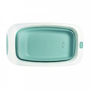 Baignoire eazy pop camélé'o - bleu baltique + baby cologne 100ml + trousse baby necessities teddy beige Beaba