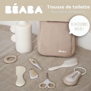 Trousse de toilette nomade 10 accessoires terre d'argile Beaba