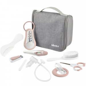 Trousse de toilette nomade 10 accessoires vieux rose Beaba